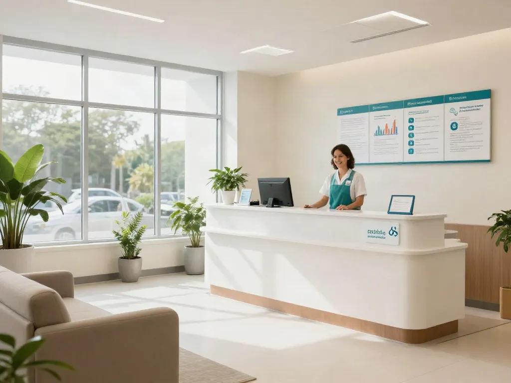 PeRx peptide therapy consultation in a modern health clinic, showcasing patient care and compassionate healthcare providers.