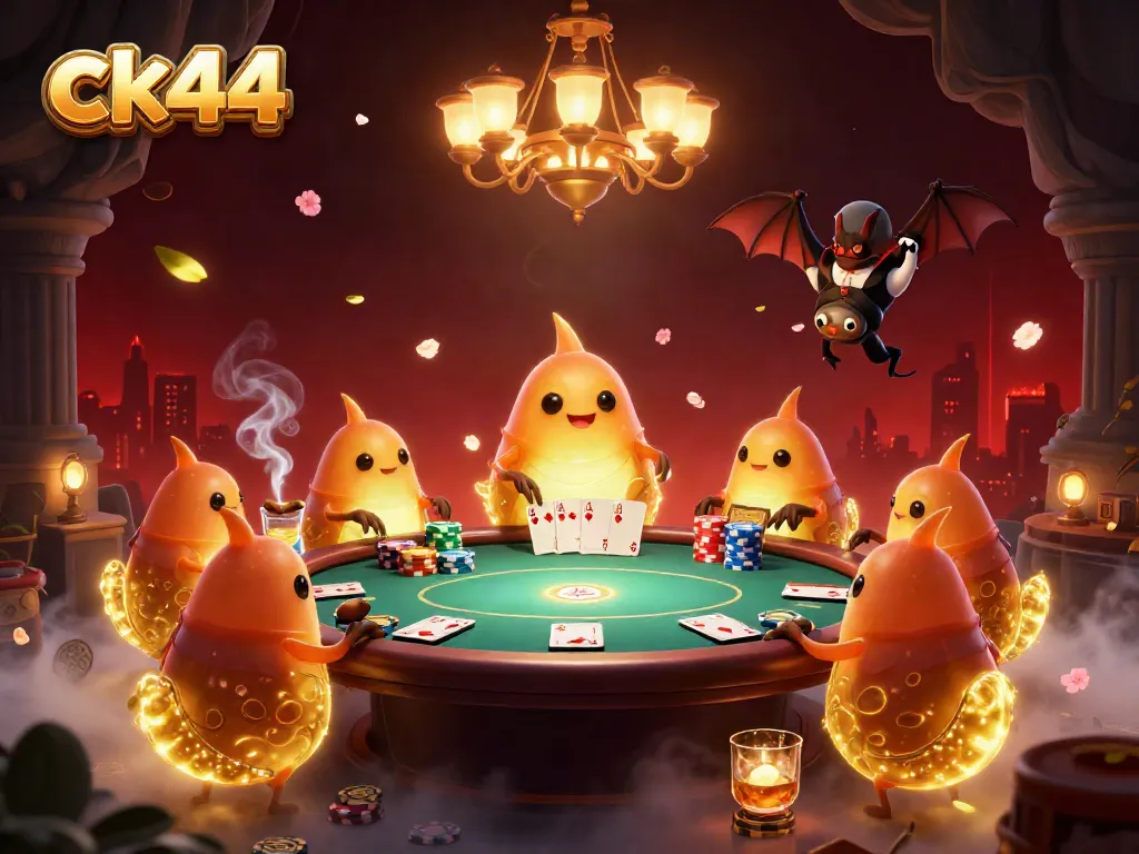 Experience the vibrant ck44 cave casino brought to life by glowworms and a bat dealer in a dynamic 3D scene.