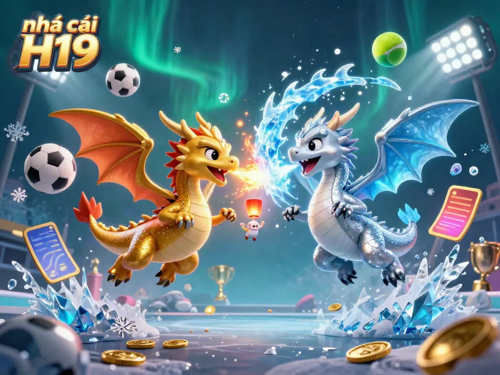 Engage with the vibrant world of nhà cái H19 through dynamic 3D dragons and immersive sports elements.