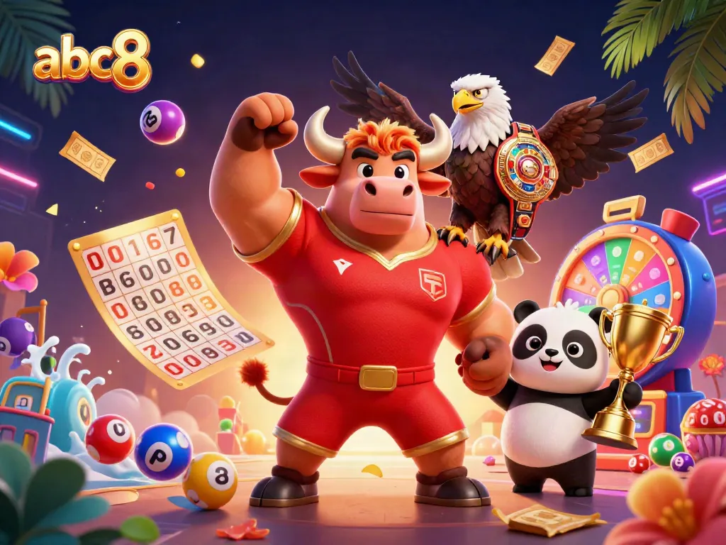 Engage in thrilling games with abc8 featuring vibrant casino characters and festive elements.