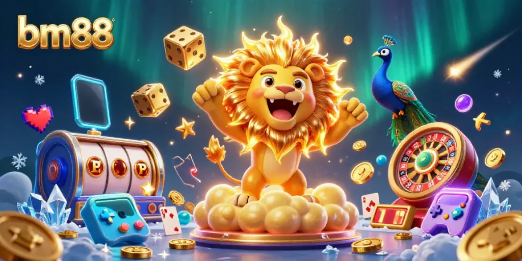 Experience the thrill of bm88 with a vibrant casino scene captured in stunning 3D detail.
