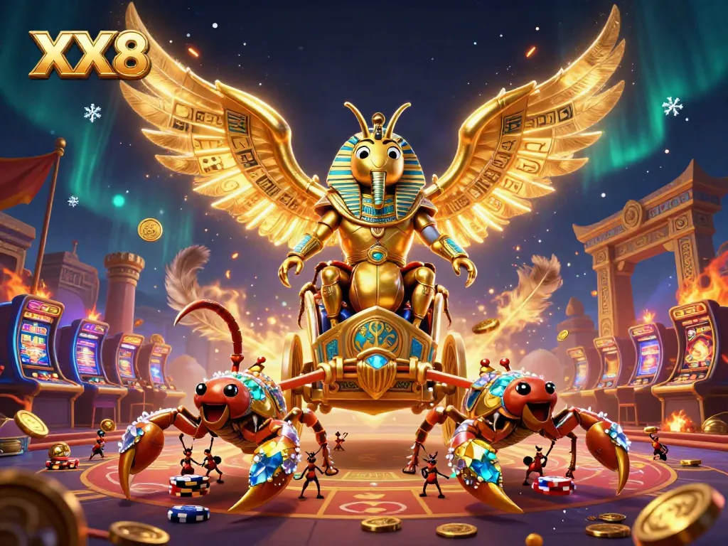 Experience the excitement of XX8 with vibrant casino visuals and dynamic characters.