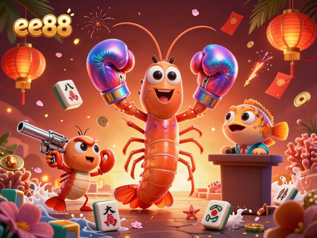 Experience gaming excitement with ee88 through vibrant characters and rich casino elements.