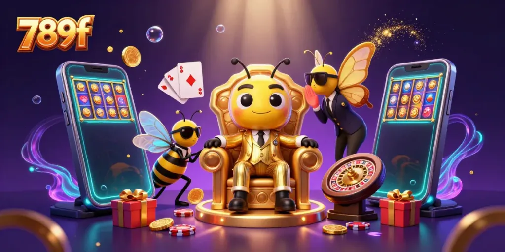 Experience the excitement of 789f casino games with a dynamic scene featuring a cartoon mob boss and thrilling game elements.