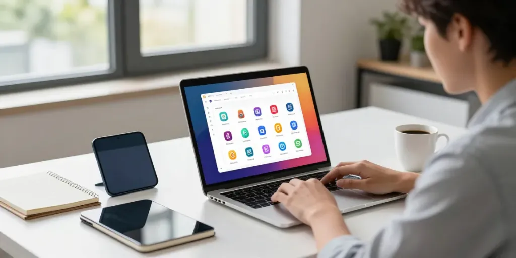 Dynamic digital workspace with the latest 주소모음 management tools and vibrant link categories.