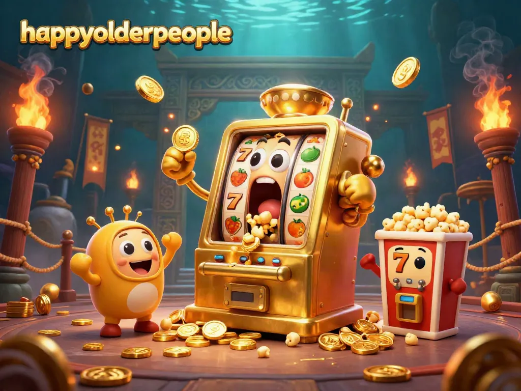 happyolderpeople celebrates big wins with fun slot machines and lively cheers amidst a casino adventure