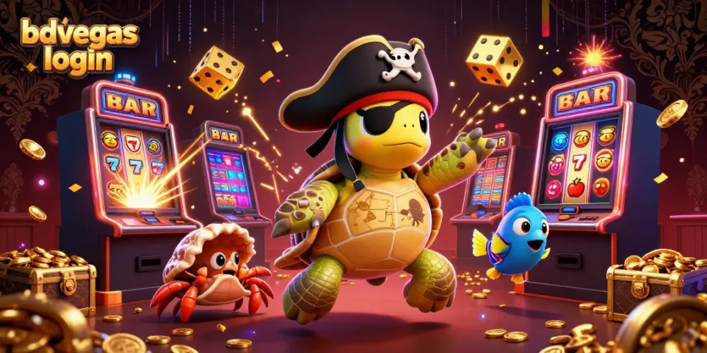 Experience seamless access with bdvegas login featuring vibrant 3D characters and casino elements.